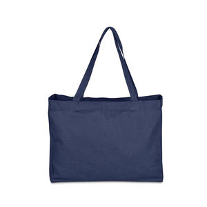 Bolsa de compras de tela reciclada, diseñada para compras diarias y viajes, con agarre cómodo y reutilizable. - Product Image 1