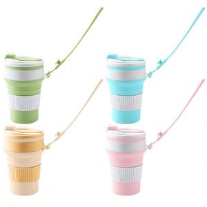 แก้วพับได้ขนาด 12 ออนซ์ (350 มล.) สกรีนโลโก้ได้  แก้วกาแฟพับได้นำกลับมาใช้ใหม่  มีจำหน่าย - Product Image 1