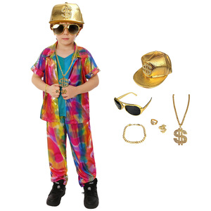 Disfraz de estilo punk para niños, traje para juegos de rol, actuación en escenario, talla M para niños - Product Image 1