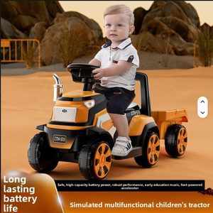 <strong>Children's</strong> Electric Tractor Engineering Vehicle Remote Control with Rear Dump <strong>Bed</strong> and Seat Plastic - Product Image 4