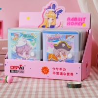 Lot de 50 cahiers à couverture PVC avec bouton-pression, 10 motifs de dessins animés variés, 80 g/m², 120 feuilles lignées, papeterie scolaire Kawaii, vente en gros