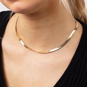 <span class=keywords><strong>Collier</strong></span> <span class=keywords><strong>ras</strong></span> du <span class=keywords><strong>cou</strong></span> plaqué <span class=keywords><strong>argent</strong></span> ou or pour femme, chaîne serpent, à chevrons, personnalisé, nouvelle mode 925, été - Product Image 5