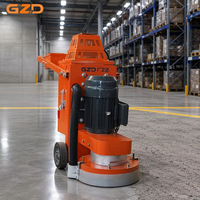 Machine à meuler le béton personnalisée GZD 110V/220V/380V 3KW, machine à meuler le béton à haute efficacité avec aspiration des poussières