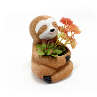 Pots de fleurs paresseux mignons petits Pots de plantes en résine plantes succulentes animaux jardinières Cactus plantes Pots d'intérieur jardinières décoration de la maison