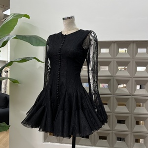 <span class=keywords><strong>Abito</strong></span> <span class=keywords><strong>Corto</strong></span> Autunnale da Donna alla Moda con <span class=keywords><strong>Maniche</strong></span> <span class=keywords><strong>Lunghe</strong></span> in Pizzo Rosa e Vita Stretta 2026 - Product Image 6