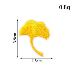 Nouvelle Collection de Patchs Brodés Thermocollants : Feuille de Ginkgo Verte, Champignon, Chenille pour la Décoration de T-shirts et de Sweats à Capuche - Product Image 3