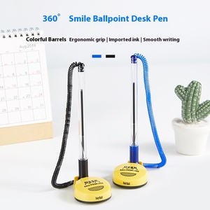 Pensil meja tulis kantor Senyum kreatif 0.5 "peluru depan bisnis pulpen Logo plastik tanda tetap untuk bisnis meja depan - Product Image 3