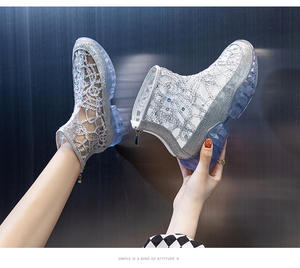 Nouvelle arrivée usine vente en gros <span class=keywords><strong>pas</strong></span> <span class=keywords><strong>cher</strong></span> femmes cheville épais chaussures décontractées <span class=keywords><strong>femme</strong></span> plate-forme bottes femmes - Product Image 5