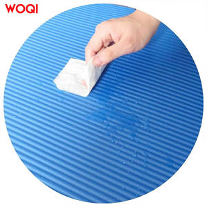 Tapis de yoga Woqi 6 mm d'épaisseur, pliable, antidérapant, en TPE, pour la gym, les entraînements et les exercices à domicile, bleu paon, forme rectangulaire - Product Image 2