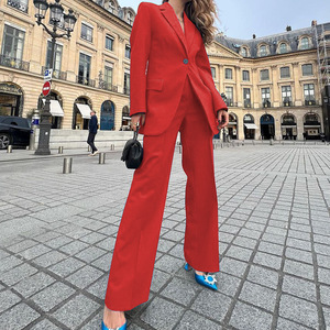 Lang ärmel ige profession elle einfarbige <span class=keywords><strong>Blazer</strong></span> hose Damen Casual 2-teiliges Set Mode - Product Image 2