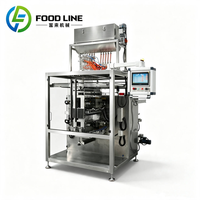 Ligne de production de machines de remplissage et d'emballage multi-voies pour sachets de sucre granulé/poudre de café/pâte liquide/sauce