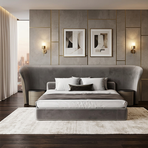 KMJ <span class=keywords><strong>Letto</strong></span> <span class=keywords><strong>Matrimoniale</strong></span> di Lusso Italiano Imbottito con Struttura in Tessuto, Set di Mobili per Camera da <span class=keywords><strong>Letto</strong></span> - Product Image 6