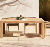 Canapé d'extérieur en teck massif de luxe, résistant aux intempéries, meubles de jardin et de terrasse