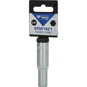 Zócalo hexagonal Brilliant Tools de 3/8 ", versión larga, 9 mm - Product Image 4