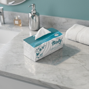 Mouchoirs en coton Biolly 425 feuilles pour la maison - Sans fluorescent - Ultra-résistants à la déchirure - Ultra-puraux - Product Image 2