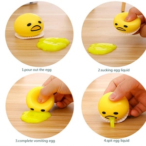 Vomiting Egg Slime <b>Squishy</b> Toy Funny Prank Squeeze Stress Ball Puking Yolk, Novelty Fidget Relief Toy Gag Gift for Kids Adults - Product Image 5