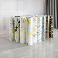 Décoration intérieure pour la maison, rouleau auto-adhésif imperméable épais en IXPE PET à motif marbré |   Papier peint antidérapant, durable et écologique