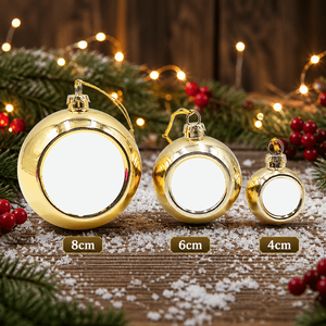 Boule décorative <span class=keywords><strong>en</strong></span> plastique vierge pour sublimation, pour la personnalisation <span class=keywords><strong>de</strong></span> décorations <span class=keywords><strong>de</strong></span> Noël et promotion, vente <span class=keywords><strong>en</strong></span> gros Topjlh - Product Image 3