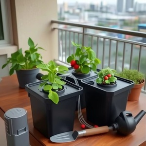Seau à légumes de balcon pour pot de culture hydroponique compact pour concombre, tomates et légumes verts à feuilles - Product Image 5