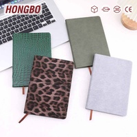 Carnet de notes A5 Hongbo, best-seller, 5 couleurs, couverture rigide en cuir texturé crocodile/tissu/imprimé léopard, 100 feuilles