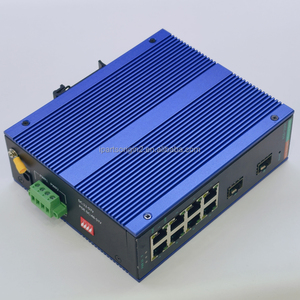 Fanless Curved Cooling Web Managed Industrial <b>Switch</b> IP40 Protection Gigabit 8PoE + 2SFP Industrial <b>Ethernet</b> <b>Switch</b> - Product Image 1