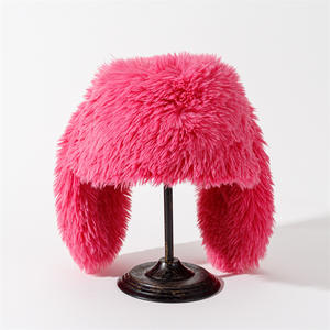 หมวกบีนนี่สำหรับฤดูหนาว Y2K น่ารักตลกหูกระต่ายเลวอบอุ่นขนปุยขนปุยสีลูกกวาดตัวอักษรธุรกิจชายหาดใช้งานได้ - Product Image 6