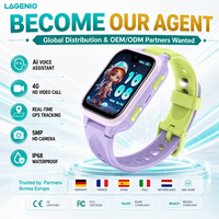 Montre connectée pour enfants LAGENIO K9 avec assistant vocal IA, écran AMOLED de 1,78 pouce, SOS, carte SIM 4G, IP68, Android 8.1, GPS, LBS, WIFI