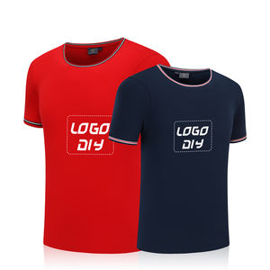 À la mode à manches courtes col rond coton plaine cadre tissu neutre personnalisé hommes T-shirts - Product Image 4