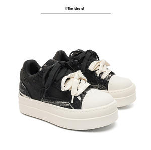 Nuevos Zapatos de Lona para Hombre, Diseño de Plataforma con Entresuela Gruesa de PU, Aumento de Altura de 8 cm, Mocasines Cómodos y Flexibles con Estampado de Leopardo - Product Image 5