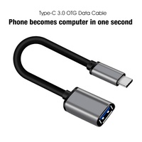 Câble OTG SANGUAN Factory 0,2 m USB Type C mâle vers USB 3.0 A femelle, câble OTG Type-C vers Type-A, charge rapide 3A