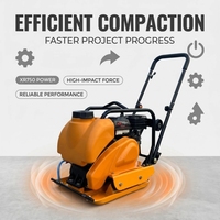 Compacteur à plaque vibrante autoporté FPC90, 90 kg, 15 kN, moteur essence Honda GX160, avec réservoir d'eau pour asphalte