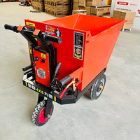 Carretilla Volquete Eléctrica Recargable Multiusos de 500 kg y 48 V con Motor, 3 Ruedas, Empujable a Mano, con Batería, para Construcción y Granja