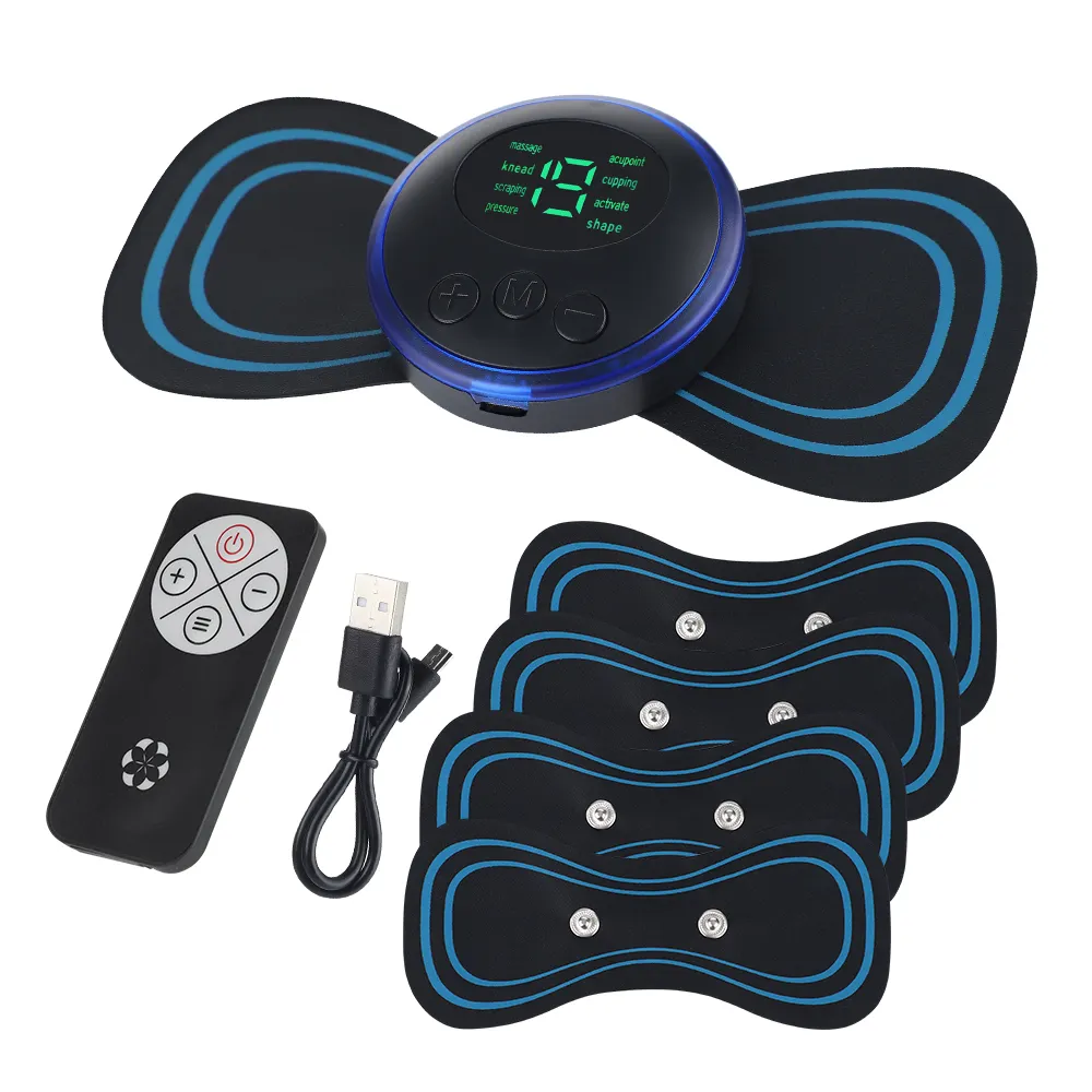 Portable Pulse Muscle Stimulator Neck Cervical Massage Patch EMS Mini Electric Massager