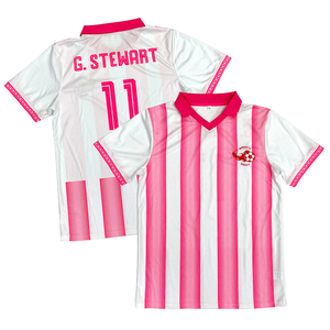 Magliette da Calcio Vintage <span class=keywords><strong>a</strong></span> <span class=keywords><strong>Righe</strong></span> Rosse <span class=keywords><strong>e</strong></span> Bianche per Uomo, Jersey Retrò con Logo Personalizzabile - Product Image 1