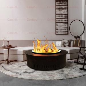 Cheminée atomisée Intelligent européen 3D flamme simulée four mural électronique électrique alimenté en métal mur décoratif pour la maison - Product Image 3