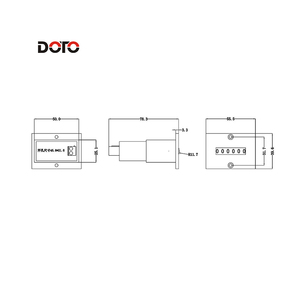 Compteur industriel fourni en usine compteur de précision <span class=keywords><strong>DOTO</strong></span>-6A/6B compteur mécanique à impulsions à six chiffres - Product Image 6