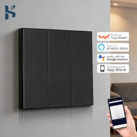 Interrupteur mural intelligent Tuya 2 voies, norme britannique et européenne, connectivité Zigbee, application Smart Life, courant maximal 10A, interrupteur mural en plastique