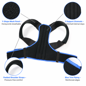 Cinturón <span class=keywords><strong>de</strong></span> Soporte Sacroilíaco Negro con Correa <span class=keywords><strong>de</strong></span> Compresión en Forma <span class=keywords><strong>de</strong></span> Ocho y Cierre <span class=keywords><strong>de</strong></span> Velcro - Product Image 5