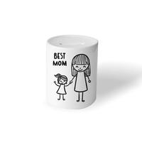 Topjlh Sublimation Blanks 11oz Photo Blanc Céramique Tirelire Surface imprimée personnalisée pour économiser de l'argent dans la vie quotidienne