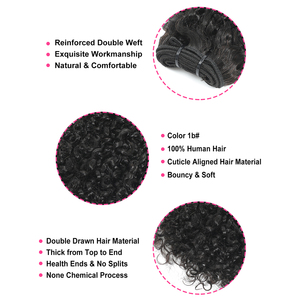 <span class=keywords><strong>Extensiones</strong></span> de Cabello Humano <span class=keywords><strong>Natural</strong></span> <span class=keywords><strong>100</strong></span>% con Cutícula Alineada, SDD 12A, Rizado Pixie, Doble Trama, de un Solo Donante, 12 Pulgadas - Product Image 2