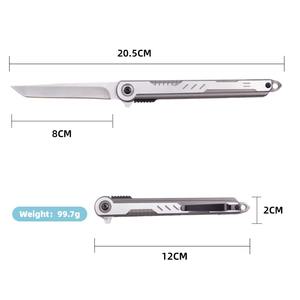 سكين صغير للصلابة العالية سكين قابل للطي من الفولاذ المقاوم للصدأ سكين جيب للتخييم في الهواء الطلق نحيف محمول - Product Image 2
