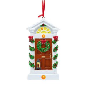 Ornamento de Navidad personalizado para puerta roja, nuevo ornamento para el hogar, agente de vivienda para el primer hogar, regalo de casa - Product Image 3