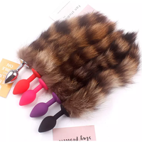 Jouets sexuels anaux pour cosplay, silicone, longue queue, bouchon anal, fourrure douce, queue de chien, bouchon anal