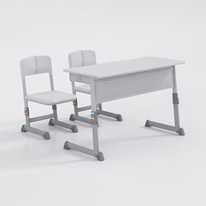 Chaise et bureau en plastique pour étudiants, design moderne, réglables en hauteur, pour salle de classe, vente chaude - Product Image 3