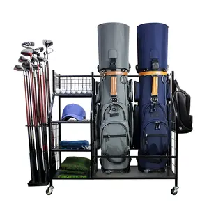 Accesorios para equipos de golf Organizador de almacenamiento de garaje de golf Tamaño extra grande Bolsa de golf Soporte de soporte