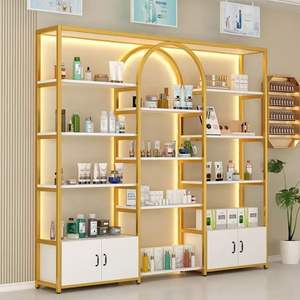 Exhibidores de Cosméticos de Diseño Moderno para Tiendas de Belleza, Estantes de Pared para Salones de Belleza y Barberías - Product Image 1