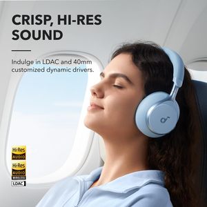 Auriculares con cancelación activa de ruido Soundcore Space One, reducción de voz 2 veces más potente, 40 horas de reproducción con ANC - Product Image 4