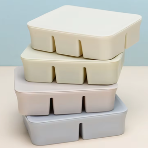 Conteneur de congélation rectangulaire en silicone personnalisé avec logo, grande taille, pour la fabrication de glaces, avec couvercle, recyclable et sans BPA - Product Image 3