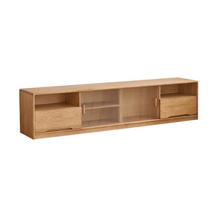 Mueble de TV de Madera Maciza de 1.8M/2M con Almacenamiento, Diseño Moderno y Minimalista para Sala de Estar - Product Image 2