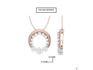 Cadena colgante de diamantes circulares Colgantes y abalorios de diamantes elegantes y lujosos para mejorar la joyería para mujeres Diamante de forma redonda - Product Image 6